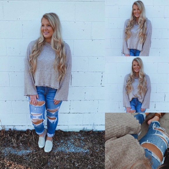 NEW - Cropped Lounge Oversized Hoodie - Picture 5 of 6